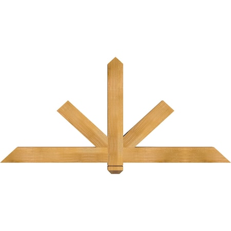 Ekena Millwork Kennewick Rough Sawn Timber Gable Bracket, Western Red Cedar, 60"W x 27"H x 4"D x 4"F, 11/12 Pitch GBW060X27X0404KEN00RWR